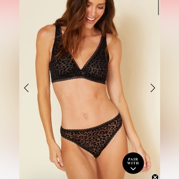 Cosabella Mesh Temptation Flock Thong - Picture 3 of 6